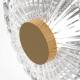 Applique da parete in metallo e diffusore rotondo a led