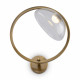 Applique da parete LED struttura elegante in metallo e diffusore in vetro