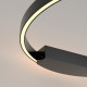 Applique da parete media in alluminio con diffusore a led dal design moderno