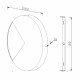 Applique da parete mini a LED struttura in metallo e diffusore in acrilico