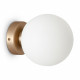 Applique da parete moderna con diffusore a boccia in vetro piccola