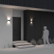 Applique da parete per esterno moderna a LED con struttura grande in metallo