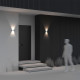 Applique da parete per esterno moderna a LED con struttura piccola in metallo