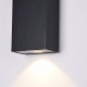 Applique per esterni con struttura metallica diffusore con lampada a LED