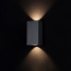Applique per esterni con struttura metallica diffusore con lampada a LED