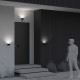 Applique per esterno a LED moderna in alluminio e diffusore in vetro