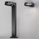 Applique per esterno a LED moderna struttura in alluminio diffusore in vetro