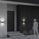 Applique per esterno a LED struttura in alluminio e diffusore in vetro