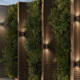 Applique per esterno a LED struttura in alluminio e diffusore in vetro