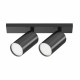 Faretti da soffitto moderno con doppio diffusore orientabile in alluminio