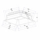 Faretto a incasso a LED quadrato in alluminio dal design moderno per bagno