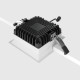 Faretto a incasso a LED quadrato in alluminio dal design moderno per bagno
