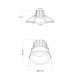 Faretto a LED dimmerabile da incasso in alluminio rotondo dal design moderno