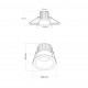 Faretto a LED dimmerabile da incasso in alluminio rotondo dal design moderno