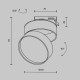 Faretto a LED in alluminio dal design moderno per sistema a binario monofase