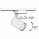 Faretto a LED in alluminio per sistema a binario