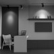 Faretto a LED in alluminio per sistema a binario
