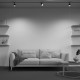 Faretto a led moderno in alluminio per sistema a binario