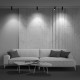 Faretto a led moderno in alluminio per sistema a binario