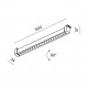 Faretto con striscia LED per sistema binario monofase dal design moderno