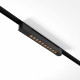 Faretto con striscia LED per sistema binario monofase dal design moderno