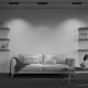 Faretto con striscia LED per sistema binario monofase dal design moderno