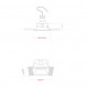 Faretto da incasso in alluminio quadrato dal design moderno