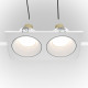Faretto da incasso in alluminio rettangolare con 2 faretti dal design moderno