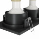 Faretto da incasso in alluminio rettangolare con 2 faretti dal design moderno