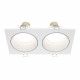 Faretto da incasso in alluminio rettangolare con 2 faretti dal design moderno