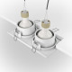 Faretto da incasso in alluminio rettangolare con 2 faretti dal design moderno