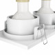 Faretto da incasso in alluminio rettangolare con 2 faretti dal design moderno