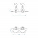 Faretto da incasso in alluminio rettangolare con 2 faretti dal design moderno
