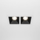 Faretto da incasso quadrato con doppio diffusore a led