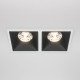 Faretto da incasso quadrato con doppio diffusore a led moderno