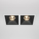 Faretto da incasso quadrato con doppio diffusore a led moderno