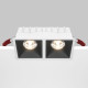Faretto da incasso quadrato con doppio diffusore a led moderno