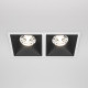 Faretto da incasso quadrato con doppio diffusore a led moderno