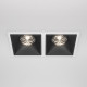 Faretto da incasso quadrato con doppio diffusore a led moderno