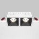 Faretto da incasso quadrato con doppio diffusore a led moderno