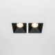 Faretto da incasso quadrato con doppio diffusore a led