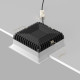 Faretto da incasso quadrato in alluminio con diffusore a led design moderno
