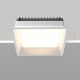 Faretto da incasso quadrato in alluminio e diffusore a led dal design moderno