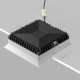 Faretto da incasso quadrato in alluminio e diffusore a led dal design moderno