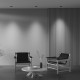 Faretto da incasso quadrato in alluminio con diffusore orientabile