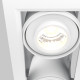 Faretto da incasso quadrato in alluminio con doppio diffusore orientabile