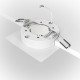 Faretto da incasso rotondo moderno in alluminio con placca quadrata