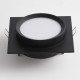 Faretto da incasso rotondo moderno in alluminio con placca quadrata