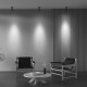 Faretto da soffitto con diffusore a led orientabile in alluminio