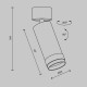 Faretto da soffitto con diffusore a led orientabile in alluminio